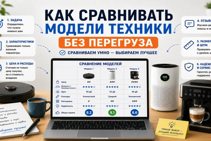 как сравнивать модели техники перед покупкой