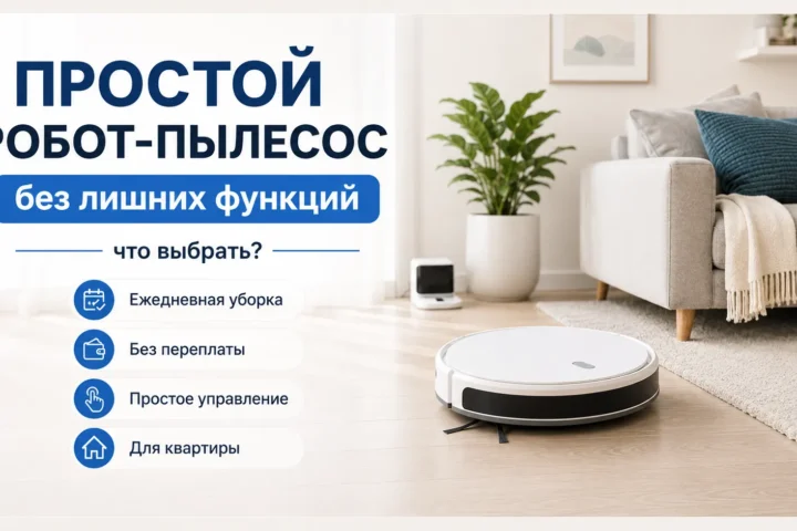 простой робот-пылесос без лишних функций для квартиры